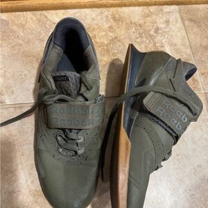 Reebok Men’s Legacy Lift Trainer in Olive Green with Gum Sole